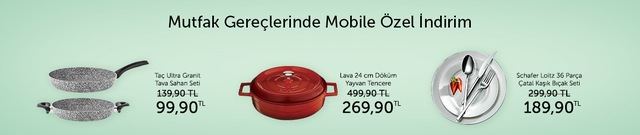 Mutfak Gereçlerine Özel Mobil Fırsatlar - n11.com