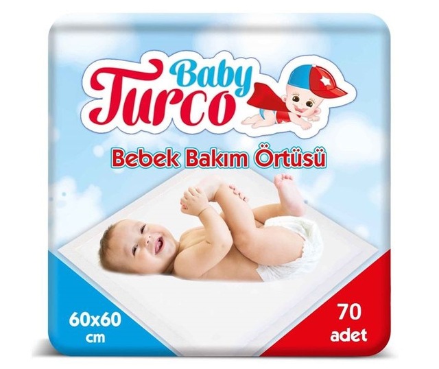 Baby Turco Bebek Bakim Ortusu 60 X 60 Cm 70 Adet Fiyatlari Ve Ozellikleri