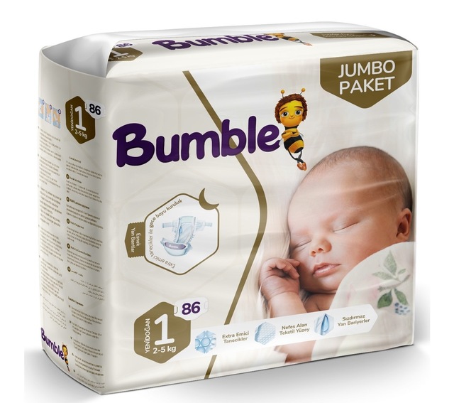 Bumble Yenidogan Bebek Bezi 1 Numara Jumbo Paket 86 Adet Fiyatlari Ve Ozellikleri
