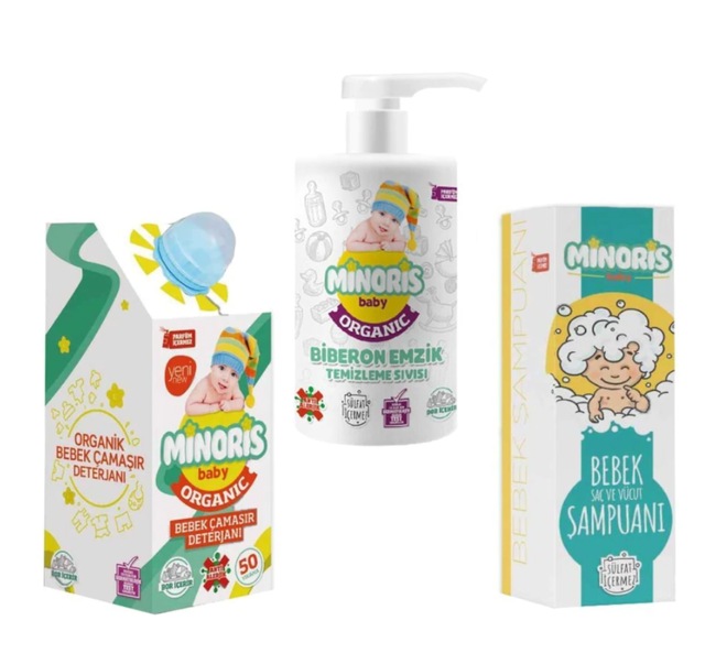 Minoris Baby Organik Camasir Deterjani 1 L Biberon Emzik Temizleyici 500 Ml Sampuan 400 Ml Fiyatlari Ve Ozellikleri