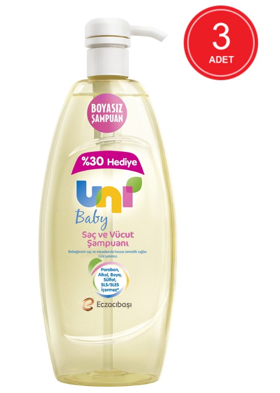 Uni Baby Boyasiz Bebek Sac Ve Vucut Sampuani 3 X 900 Ml Fiyatlari Ve Ozellikleri