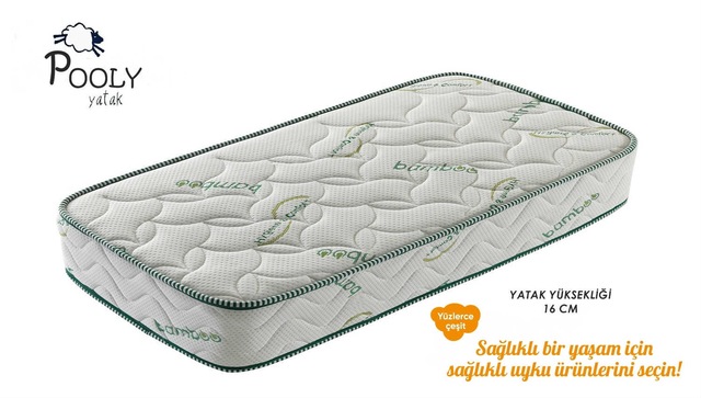 70x120 ortopedik yayli yatak pooly bamboo yatak fiyatlari ve ozellikleri