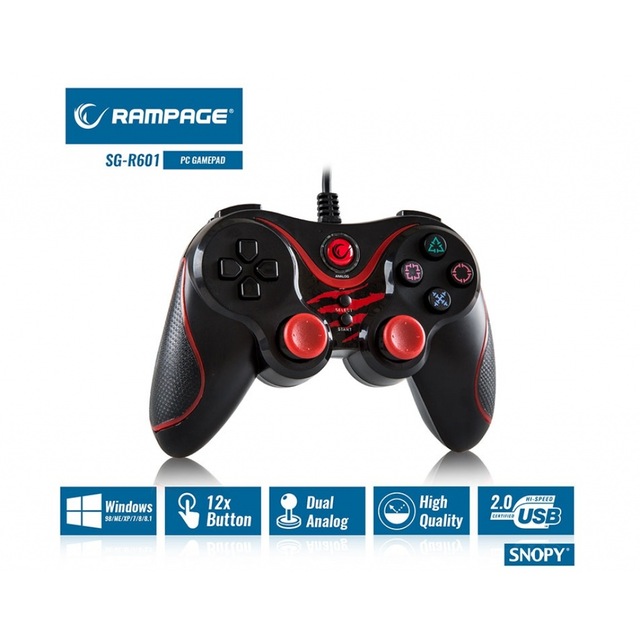 rampage sg r601 titresimli ps3 pc usb oyun kolu gamepad joypad fiyatlari ve ozellikleri