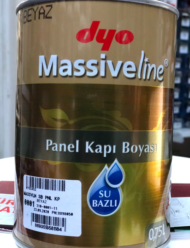 dyo massiveline su bazli kokusuz panel kapi boyasi 0 75 lt fiyatlari ve ozellikleri