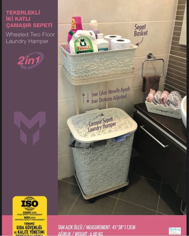 2 Katli Kirli Camasir Sepeti Ucretsiz Kargo Ferforje Tekerlekli Fiyatlari Ve Ozellikleri