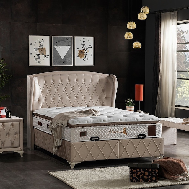 armis marissa bej 140x190 yatak baza baslik seti md fiyatlari ve ozellikleri