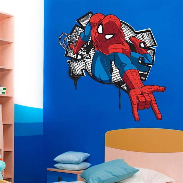 orumcek adam duvar sticker cocuk odasi dekorasyon spiderman 3d fiyatlari ve ozellikleri