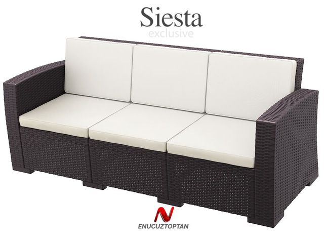 siesta monaco rattan 3 lu ve tekli koltuk seti id1157 fiyatlari ve ozellikleri