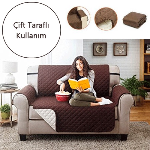 Cift Tarafli Kapitoneli Koltuk Ortusu 3 Kisilik Kahverengi Be Fiyatlari Ve Ozellikleri