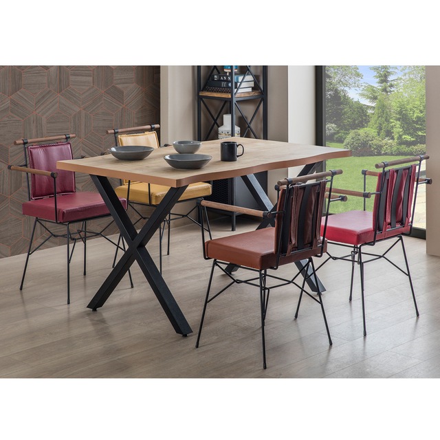 Bergama X Ayak 4 Sandalyeli Mutfak Masa Takimi Renkli Fiyatlari Ve Ozellikleri