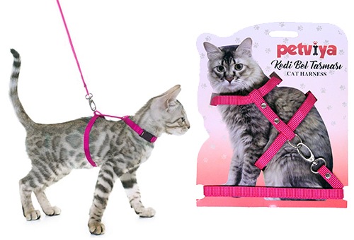 Petviya Ayarlanabilir Kedi Gogus Bel Tasmasi Pembe Fiyatlari Ve Ozellikleri