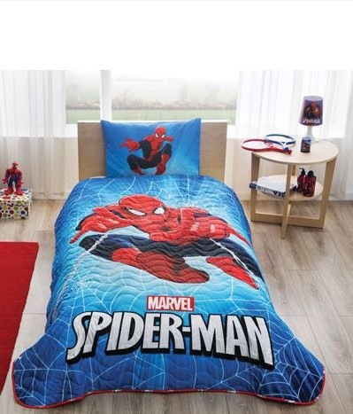 spider man li yatak yatak odasi