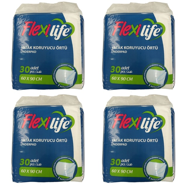 Flexilife Hasta Alti Bezi Yatak Koruyucu 60x90 Cm 30 Lu 120 Adet Fiyatlari Ve Ozellikleri