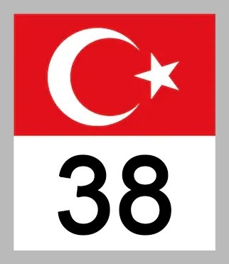 38 kayseri turk bayragi ve plaka kodu on cam sticker yapistirma fiyatlari ve ozellikleri