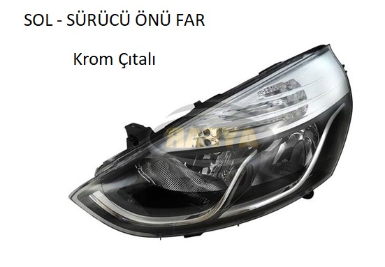 renault clio 4 iv far sol motorlu krom citali ayfar 260603442r fiyatlari ve ozellikleri