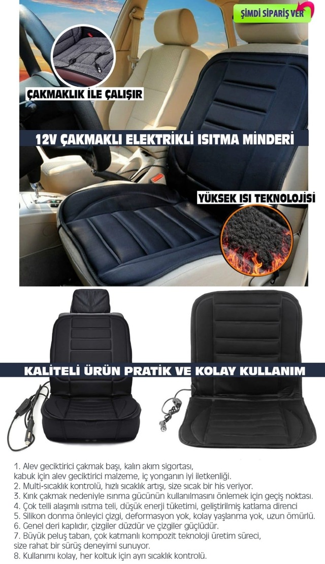 Isiticili Koltuk Minderi 2 Adet Isitici Sicak Isi Saglayan Minde Fiyatlari Ve Ozellikleri