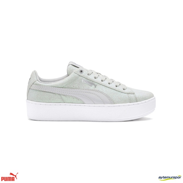 puma vikky platform glitz argento