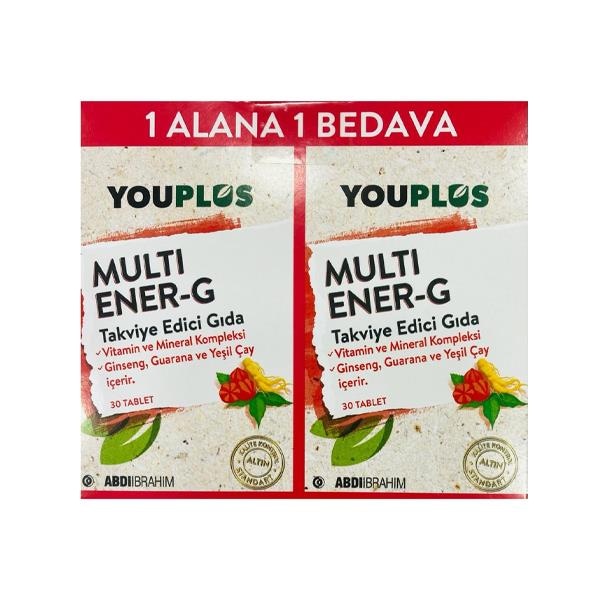 youplus multi ener g multivitamin 30 tablet 1 alana 1 bedava skt fiyatlari ve ozellikleri