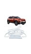 Renault Duster 2024 + Uyumlu Krom Cam Çerçeve 12 Parça Sağ Sol Alt Üst Tam Tur Paslanmaz Çelik