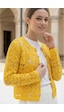 Sayzen Your Shine Gold Düğmeli Nakış Işlemeli Ceket Sy-shn2609 Sarı