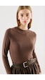 Manuka Uzun Kol Yuvarlak Yaka Body Kahverengi Aw26bdy00002-122