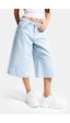 it's basic Kadın Ice 4s6-3 Süper Baggy Fit Maxi Boy Bermuda Denim Şort Ice Rengi