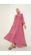 Bigdart T1627 Yaka Bağcıklı Elbise - A. Pembe