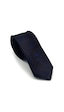 Gaffy Lacivert Kahverengi Şal Desenli Dokuma Kumaş Mendilli Slim Fit Kravat // Sdk-2604-2 Lacivert