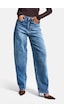 it's basic Kadın Mavi Cindy 4s6-4 Skater Fit Bol Kesim %100 Koton Denim Jean
