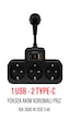 Çoklu Kablolu Priz -priz Çoğaltıcı-priz Dönüştürücü 1usb-2type-c