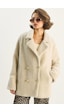Shade Kadın Şık Düğme Detaylı Cepli Astarlı Oversize Peluş Mont 0306 60283614 - Bej