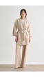 Desenli Mizalle Örgü Nakışlı Bej Rengi Premium Kimono Ceket Bej