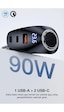 90w Type-c Usb Araç Şarjı Süper Hızlı Pd 4.0 & Qc 3.0 Çakmaklık Şarj Adaptörü 1