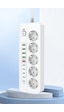 Pro P13 3000w Akım Korumalı 5 Girişli Type-c Ve Usb Girişli Uzatmalı Grup Priz 0.2 M