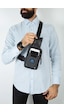 Newish Polo Body Bag Çapraz Göğüs Ve Sırt Çantası Telefon Bölmeli Siyah