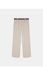 Dilvin 72682 Kemerli Pileli Pantolon-bej