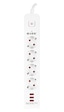 S-Link SPG403U 1.5M 750 Joule 3 USB 5V2.4A 4'lü Anahtarlı Akım Korumalı Priz