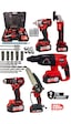 Kimmeer Plus KMP2026K5S Profesyonel 21V Matkap + Hilti +  Taşlama +  Somun Sıkma +  Testere 5'lı Set Kırmızı
