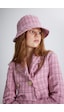 Holly Lolly Tüvit Kumaş Logolu Bucket Tweed Şapka Pembe
