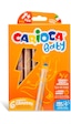 Carioca 3in1 Jumbo Bebek Ahşap Gövdeli Boya Kalemi 6'lı ve Kalemtraş