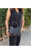 Just Polo Yeni Sezon 3 Bölmeli Yumuşak Deri Şık El Ve Omuz Çantası Shopper 22 X 18 Cm Siyah