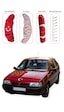 Fiat Tipo Uyumlu Ön Kaput Koruma Maskesi Kırmızı Deri Türk Bayraklı Tasarım Kolay Montaj