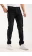 Erkek Pantolon Siyah Regular Fit Fermuarlı Jeans Siyah