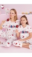 Siyah İnci Lisanslı %100 Pamuk Çok Renkli Bisklet Yaka Pijama Takım Hk009 Beyaz Siyah İnci Lisanslı %100 Pamuk Çok Renkli Bisklet Yaka Pijama Takım Hk009 Beyaz