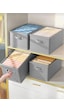 4'lü Gardrop Düzenleyici Organizer Set Antrasit Gri