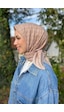 Aker Elegance Monogram Eşarp - 1090500-983 - Sütlü Kahve