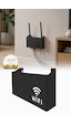Duvara Asılabilir Wifi Vidalı Askı Yapışkanlı Modem Kutusu WiFi Router Rafı  25x15x6cm