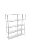 5 Katlı 2'li Duble Galvaniz Çelik Arşiv Depo Rafı 43x120x200cm Depo Ofis Mutfak Rafı Gri