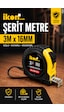 İkon Tools Şerit Metre 3m X 16mm Profesyonel Ölçü Metresi Dayanıklı Gövde Kilitli Mekanizma Hassas Ölçüm 3 M