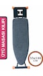 Ütü Masası Kılıfı Büyük Boy İpli Stoperli Keçeli Kılıfı Örtüsü Bezi 55x140cm Grey Koyu Gri